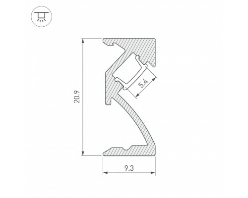 Профиль накладной Arlight SL-BEVEL 043687