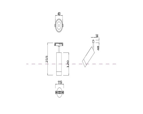 Светильник на штанге Maytoni Focus LED TR019-2-7W4K-W