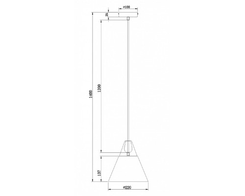 Подвесной светильник Maytoni Bicones P359-PL-220-C