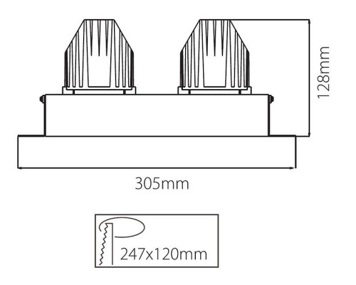 Рамка на 2 светильника Deko-Light  930097