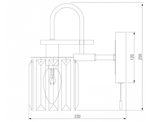 Бра Eurosvet Tenia 70090/1 черный