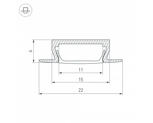 Профиль встраиваемый Arlight MIC 038688