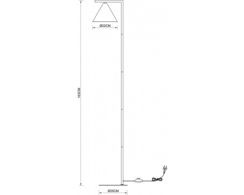 Торшер Arte Lamp David A7033PN-1BK