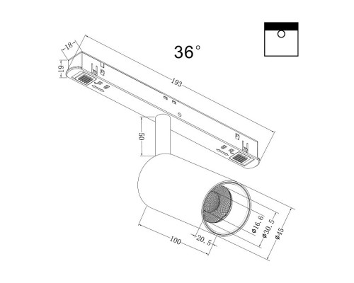 Светильник на штанге Maytoni Focus LED TR032-4-5W3K-M-DS-B