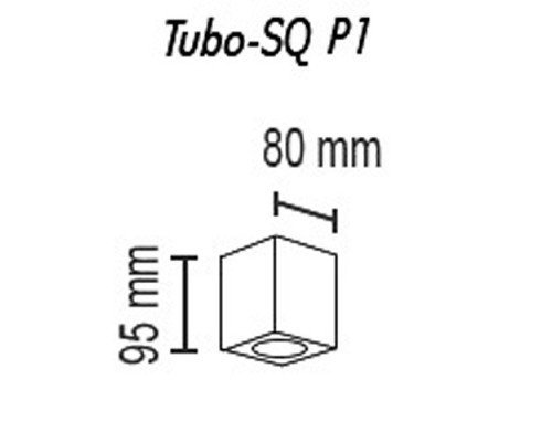 Накладной светильник TopDecor Tubo8 SQ Tubo8 SQ P1 23