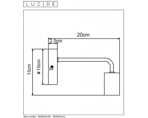 Бра Lucide Scott 45265/01/30