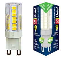 Лампа светодиодная Uniel  G9 5Вт 3000K LED-JCD-5W/3000K/G9/CL GLZ09TR картон