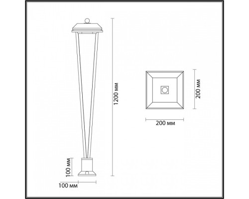 Наземный высокий светильник Odeon Light Bearitz 6655/12GA