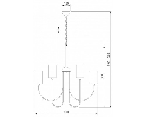 Подвесная люстра Eurosvet Abbey 60164/6 никель