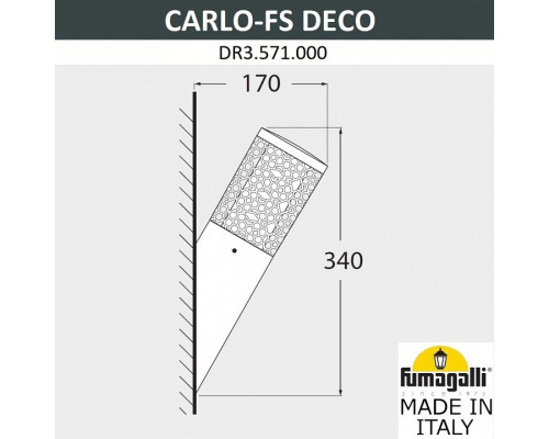 Светильник на штанге Fumagalli Carlo Deco DR3.571.000.AXU1L