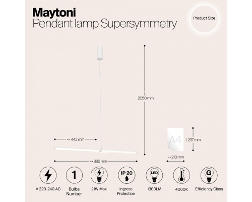 Подвесной светильник Maytoni Supersymmetry P096PL-L11WK1