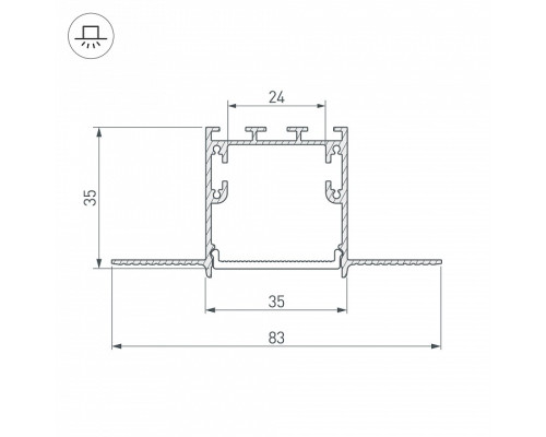Профиль встраиваемый Arlight SL-LINIA 036225