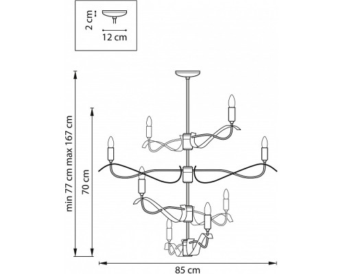 Люстра на штанге Lightstar Ragno 733287