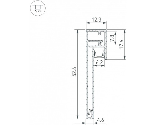 Профиль для плинтусов Arlight ARH-PLINTUS 046387