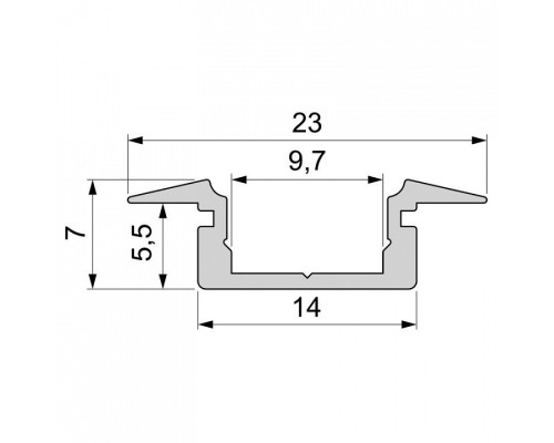 Профиль встраиваемый Deko-Light ET-01-08 975001