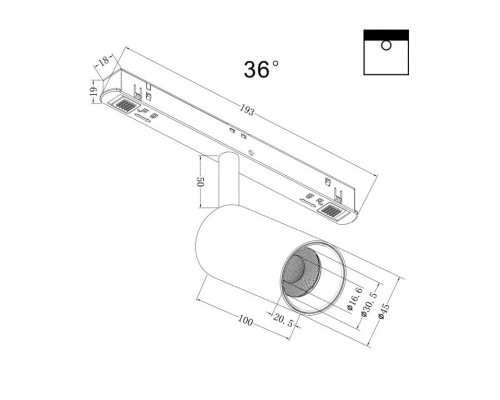 Светильник на штанге Maytoni Focus LED TR032-2-5W4K-M-B