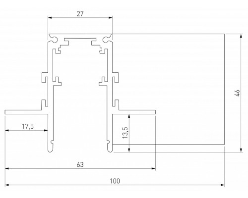 Соединитель угловой L-образный для треков встраиваемых Elektrostandard Slim Magnetic a067500