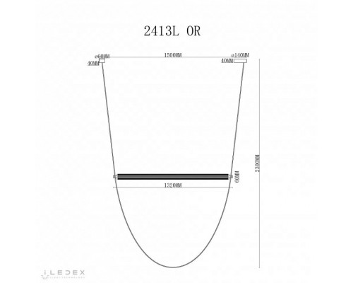 Подвесной светильник iLedex Rocks 2413L OR