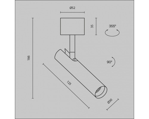 Светильник на штанге Maytoni Focus T C141CL-L125-6W4K-B