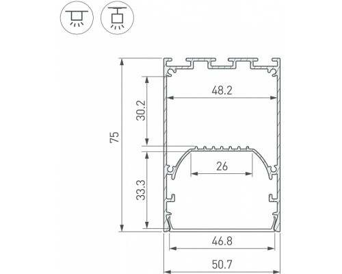 Профиль накладной Arlight SL-LINE 041646