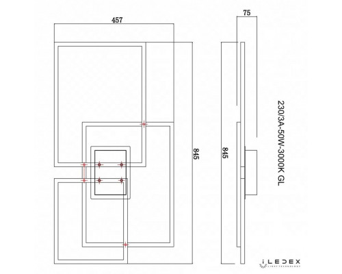 Потолочная люстра iLedex Grace 230/3A-50W-3000K GL