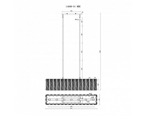 Светильник на штанге iLamp Panorama L4688-91 MBK