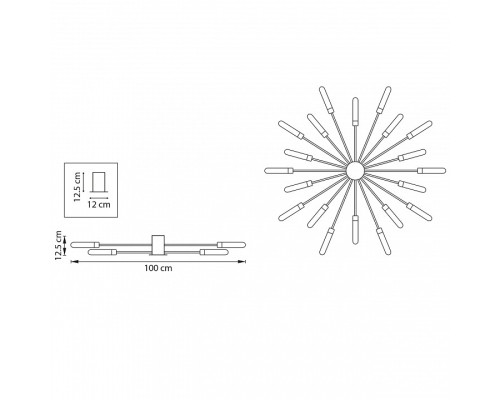 Потолочная люстра Lightstar Ragno 732207