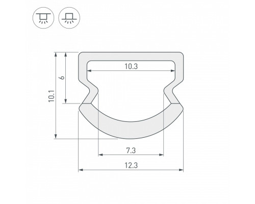 Профиль Arlight WPH-LINE-1210R-2000 OPAL 023303