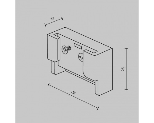 Заглушка для трека-ремня Maytoni Accessories for system Parity TRA130BECDuo-B