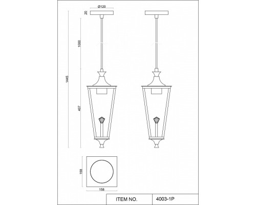 Подвесной светильник Favourite Lampion 4003-1P