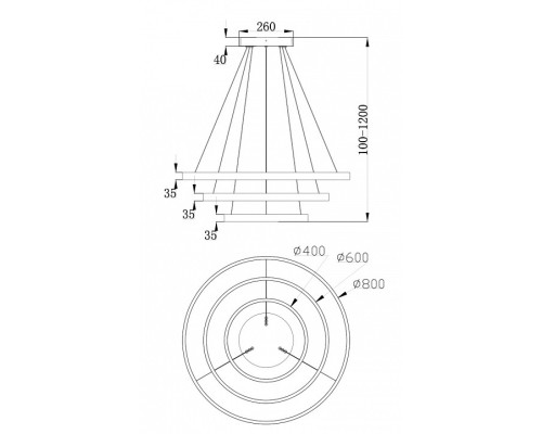 Подвесной светильник Maytoni Rim MOD058PL-L100B4K