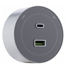 Розетка USB и type C на треке Arte Milano Am-track-sockets-39 399732TS/USB-Type-C Grey