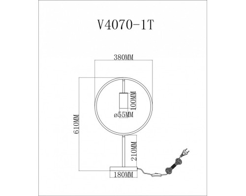 Настольная лампа декоративная Moderli Nasty V4070-1T