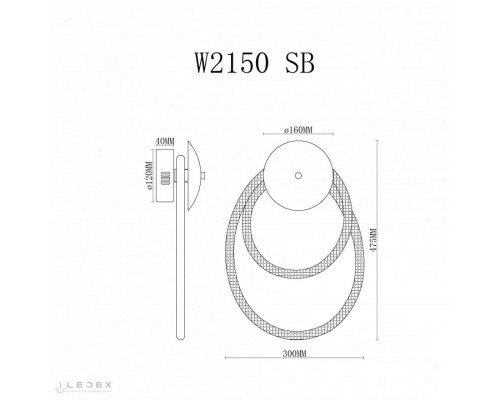 Бра iLedex Cross W2150 SB