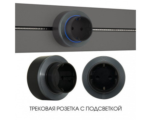 Розетка с заземлением на треке Arte Milano Am-track-sockets-39 397952TS/ES Grey