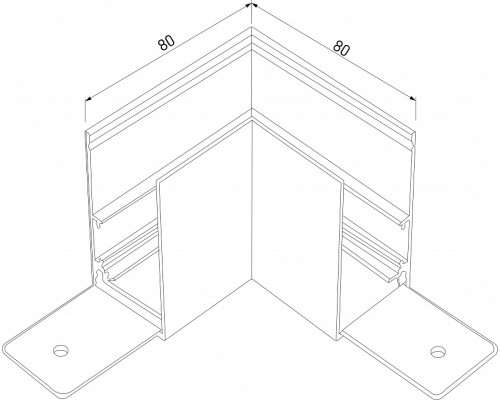 Соединитель угловой L-образный для треков накладных Elektrostandard Slim Magnetic a062194