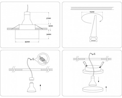 Встраиваемый светильник Ambrella Light TN TN3305