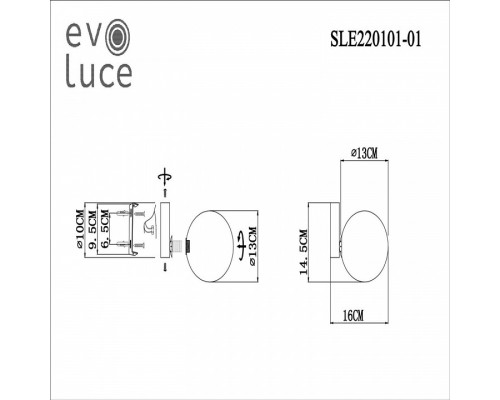 Накладной светильник EVOLUCE Arcola SLE220101-01