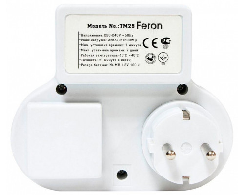 Розетка с таймером Feron TM25 23236