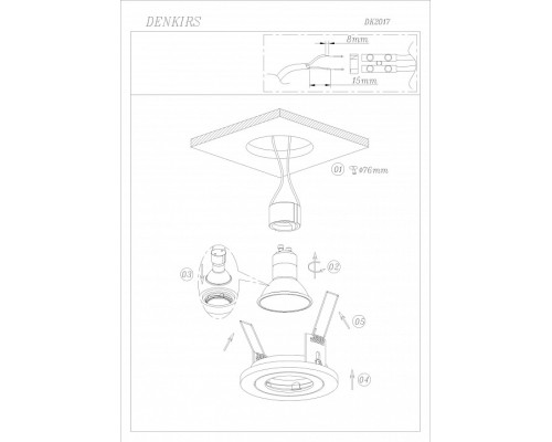 Встраиваемый светильник Denkirs DK2016 DK2017-WH