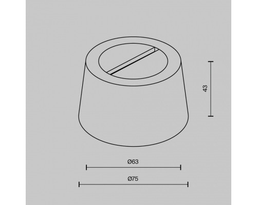 Основание для трека-ремня Maytoni Accessories for system Parity TRA130RSC-1B