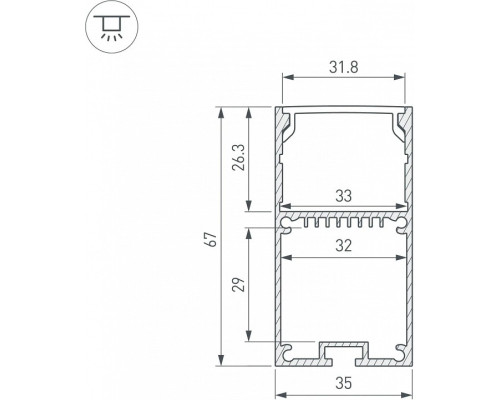 Профиль накладной Arlight SL-LINE 041581