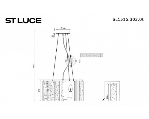 Подвесной светильник ST-Luce Delight SL1516.303.06