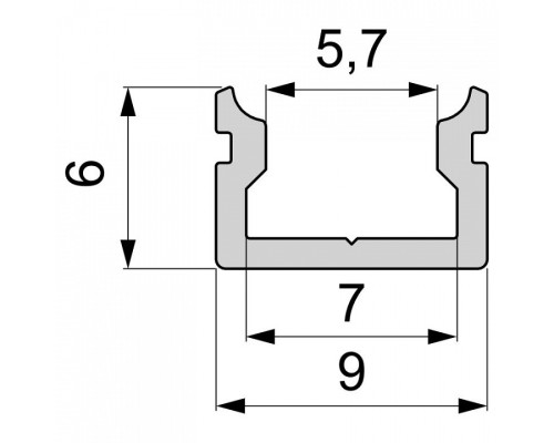 Профиль накладной Deko-Light AU-01-05 970085