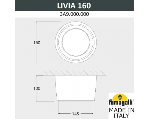 Накладной светильник Fumagalli Livia 160 3A9.000.000.WXD1L