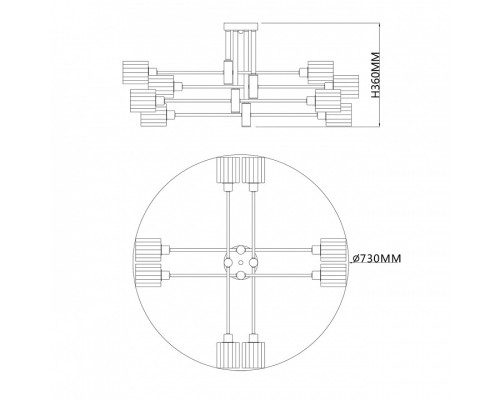 Люстра на штанге Escada Reflex 1140/8P