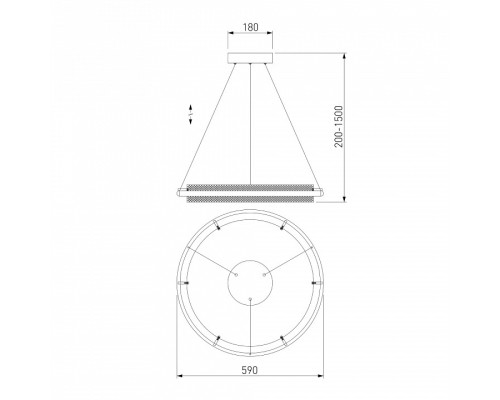 Подвесной светильник Eurosvet Imperio 90241/1 белый/ серебро Smart