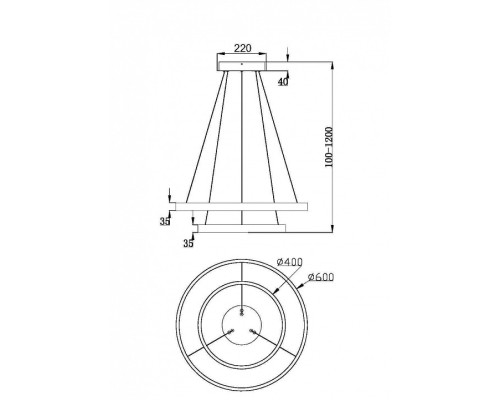 Подвесной светильник Maytoni Rim MOD058PL-L55BSK