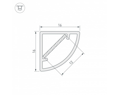 Профиль Arlight WPH-KANT-H16-2000 OPAL 023166