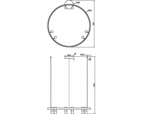 Подвесная люстра Maytoni Halo MOD102PL-L42BK